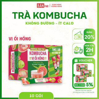 Trà Kombucha Hương Ổi Hồng Detox Cơ Thể Giàu Lợi Khuẩn Đẹp Dáng Đẹp Da Không Calo Hỗ Trợ Tiêu Hóa Đủ Vị - Bản F&B 