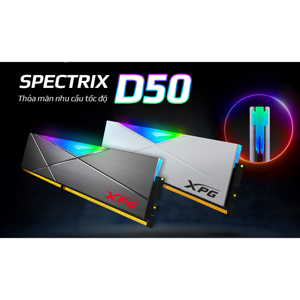 Kit Ram Máy Tính Adata XPG D50 16GB (8x2) 3200Mhz DDR4 BẢO HÀNH CHÍNH HÃNG 2027 2028