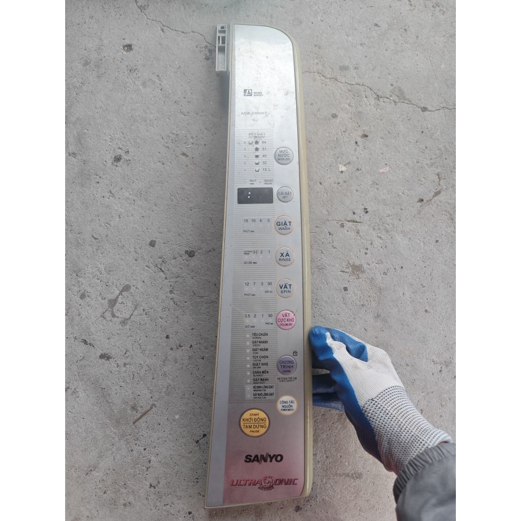 Mặt phím nhựa máy giặt Sanyo Aqua D900HT