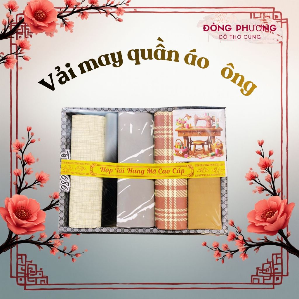 Vàng Mã Cao Cấp – Vải May Quần Áo Ông Bà | Đông Phương – Mẫu Mới 2025, Hiện Đại, Hàng Đẹp