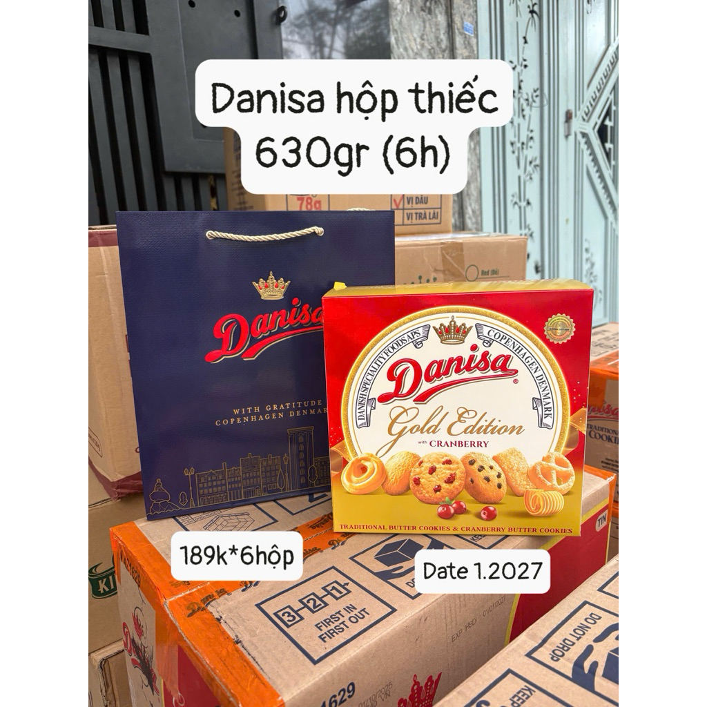 Danisa - Bánh Quy Bơ Gold Edition 792g, Bánh Quy Bơ Nam Việt Quất Danisa Edition Gold 630g