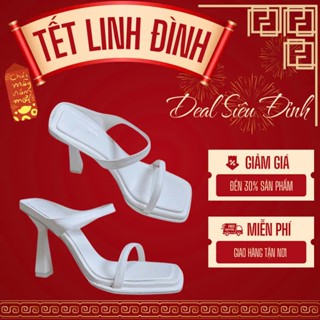  LOVIIECORNER - DÉP CAO GÓT NỮ BASIC - GUỐC NỮ MŨI VUÔNG QUAI MẢNH HIỆN ĐẠI 9 PHÂN - D230762 