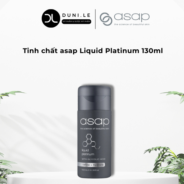 [ asap ] Tinh chất dưỡng ẩm, thu nhỏ lỗ chân lông, giảm sạm da | Asap Liquid Platinum 130ml