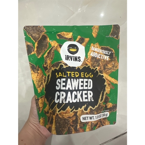 🐟🍣🥚🧂DA CÁ LẮC TRỨNG MUỐI VỊ RONG BIỂN CỦA SINGAPORE IRVINS SALTED EGG SEAWEED CRACKER GÓI 50G