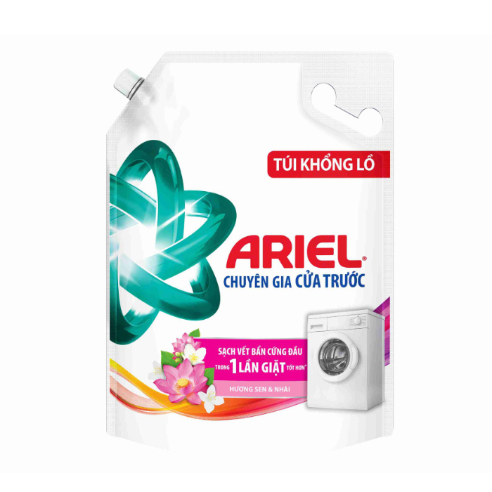Túi nước giặt Ariel chuyên gia cửa trước hương sen nhài 3.05kg