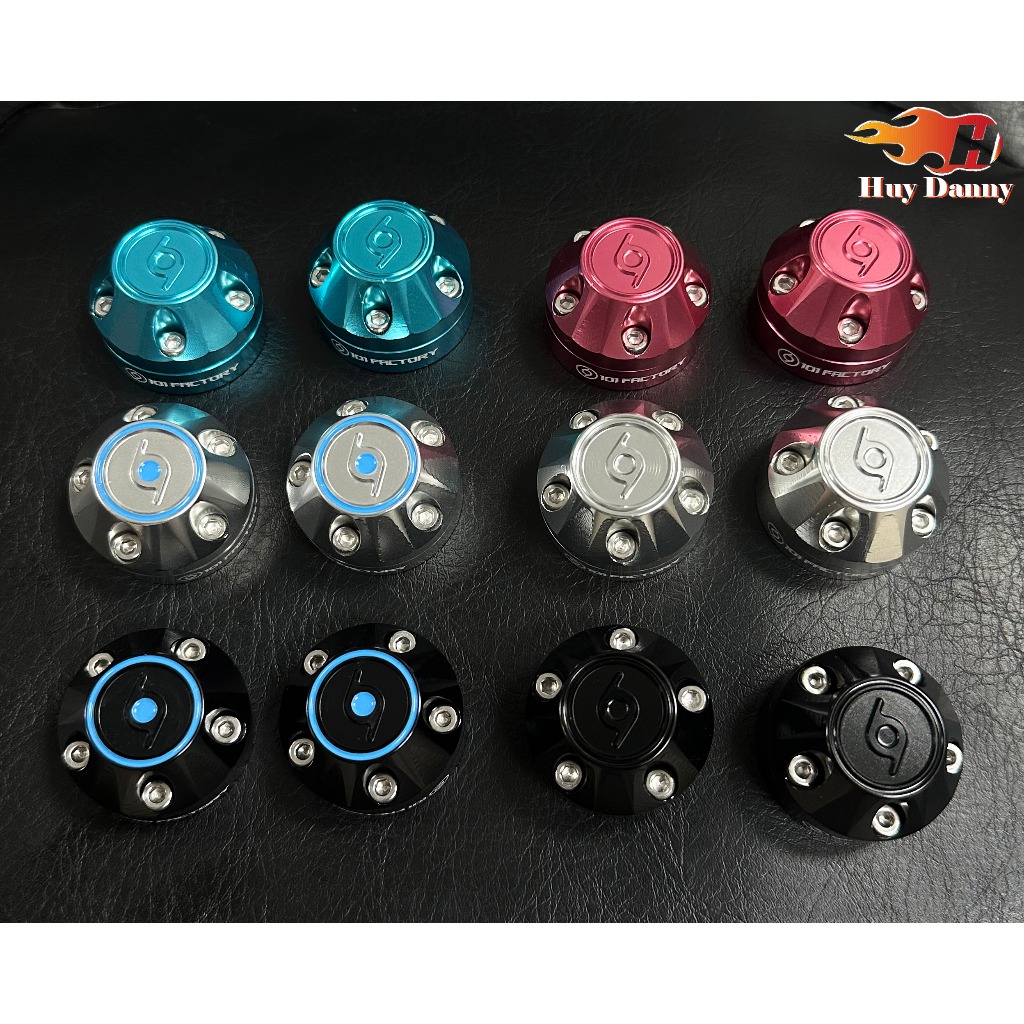 Cặp gù nhôm CNC Diamond logo 1o1 Factory cho các loại xe