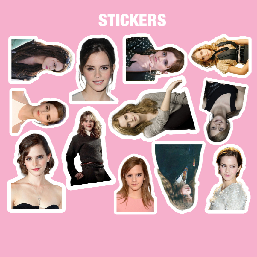 50 sticker Emma Watson Hình dán không trùng dán trang trí sổ, vali, lưu bút,...