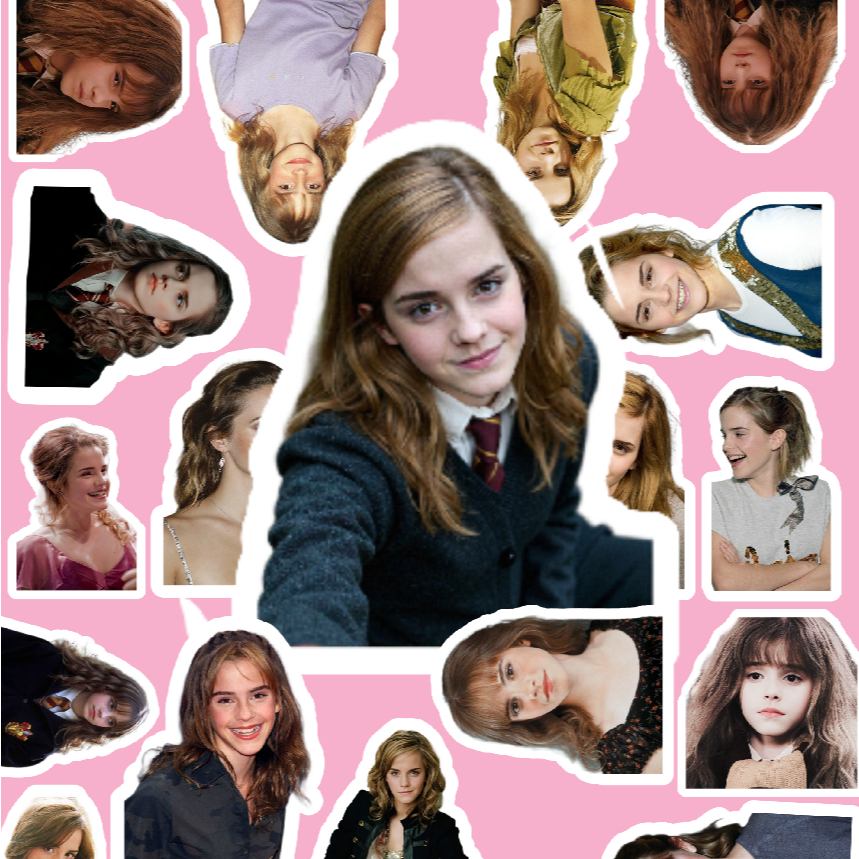 50 sticker Emma Watson - Hình dán diễn viên không trùng dán trang trí, quà tặng