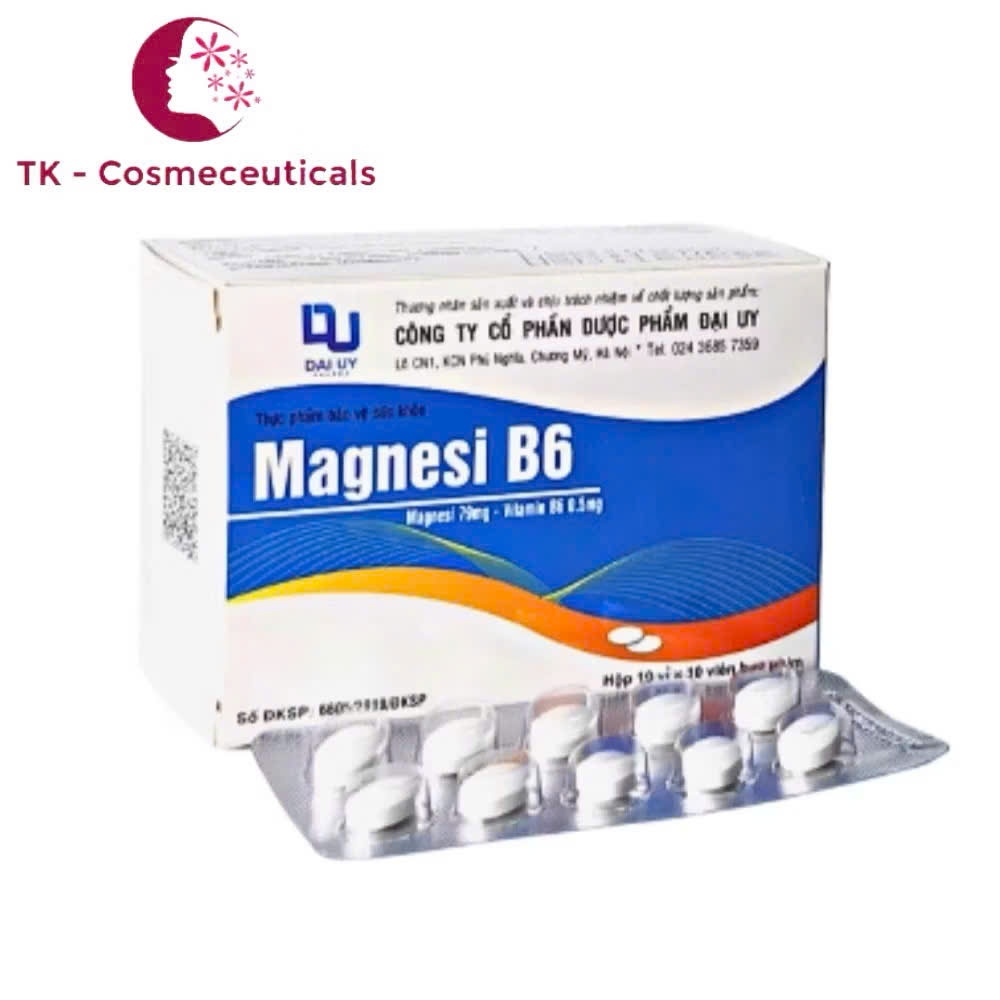 Viên Uống Magie B6 / Magnesi B6 Đại Uy Bổ Sung Magie Cho Cơ Thể - Hộp 100 Viên