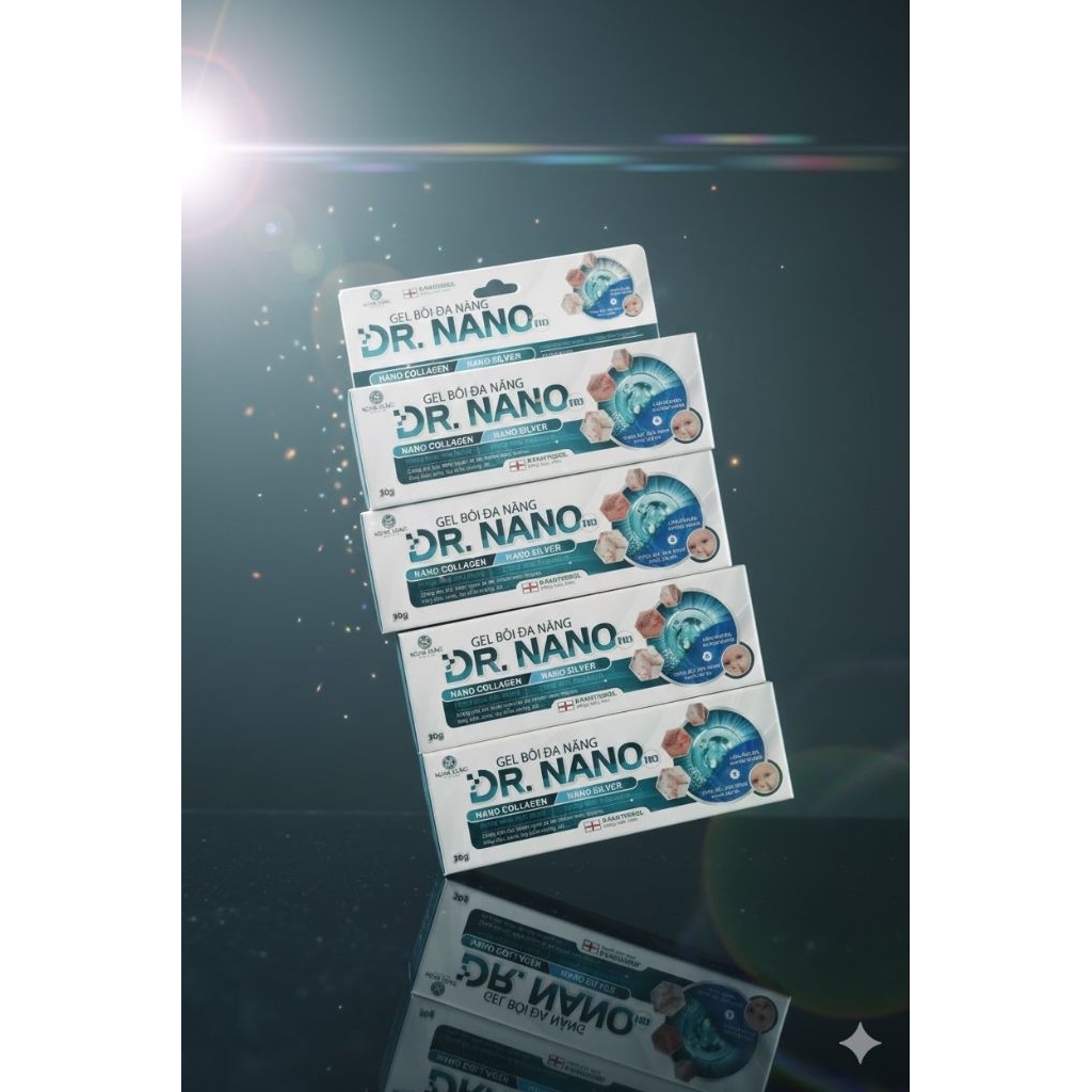 Gel bôi DR.Nano nano collagen, nano silver làm sạch da, kháng khuẩn da, dùng cho da nhiễm herpes, th
