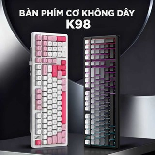  Bàn phím cơ k98 gaming Không dây Bluetooth Silent Switch LED RGB Có Hot-swap cho máy tính laptop ipad Có APP tùy chỉnh 