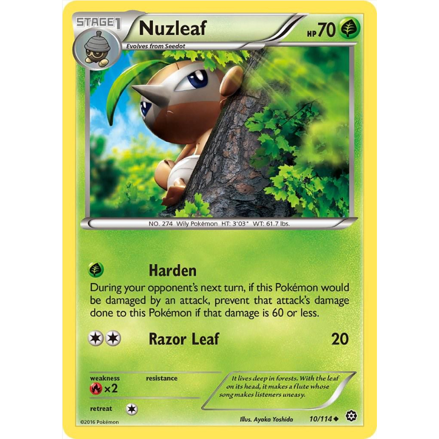 [Thẻ bài Pokemon TCG] Nuzleaf - 10/114 - Uncommon