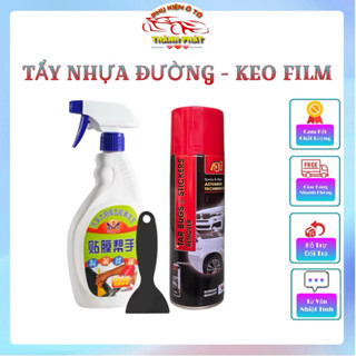  Chai xoá keo Decal Phim cách nhiệt dán kính ô tô hương chanh an toàn 