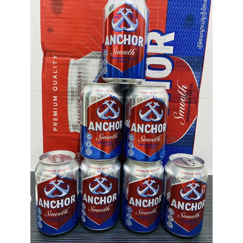 (1 Thùng 24 Lon) Bia Anchor Campuchia nồng độ 5%