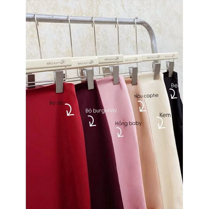 CHÂN VÁY LỤA CHẤM BI DÁNG DÀI 94CM 2 LỚP CHẤT LIỆU CAO CẤP KHÔNG NHĂN SIÊU MƯỚT PHONG CÁCH HÀN QUỐC ĐỦ SIZE | BigBuy360 - bigbuy360.vn