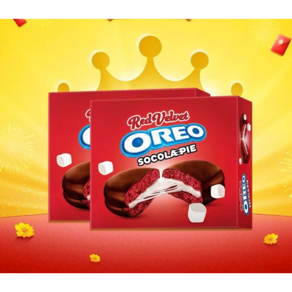 Bánh Oreo Socola Pie Phiên Bản Red Velvet 336g (Combo 2)