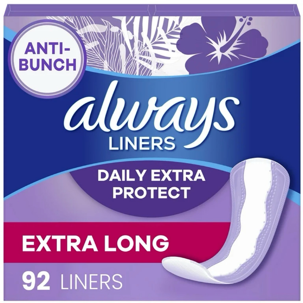 [🇺🇸 Hàng Mỹ] Băng vệ sinh hằng ngày Always Anti-Bunch Xtra Protection, Panty Liners for Women,Extra 