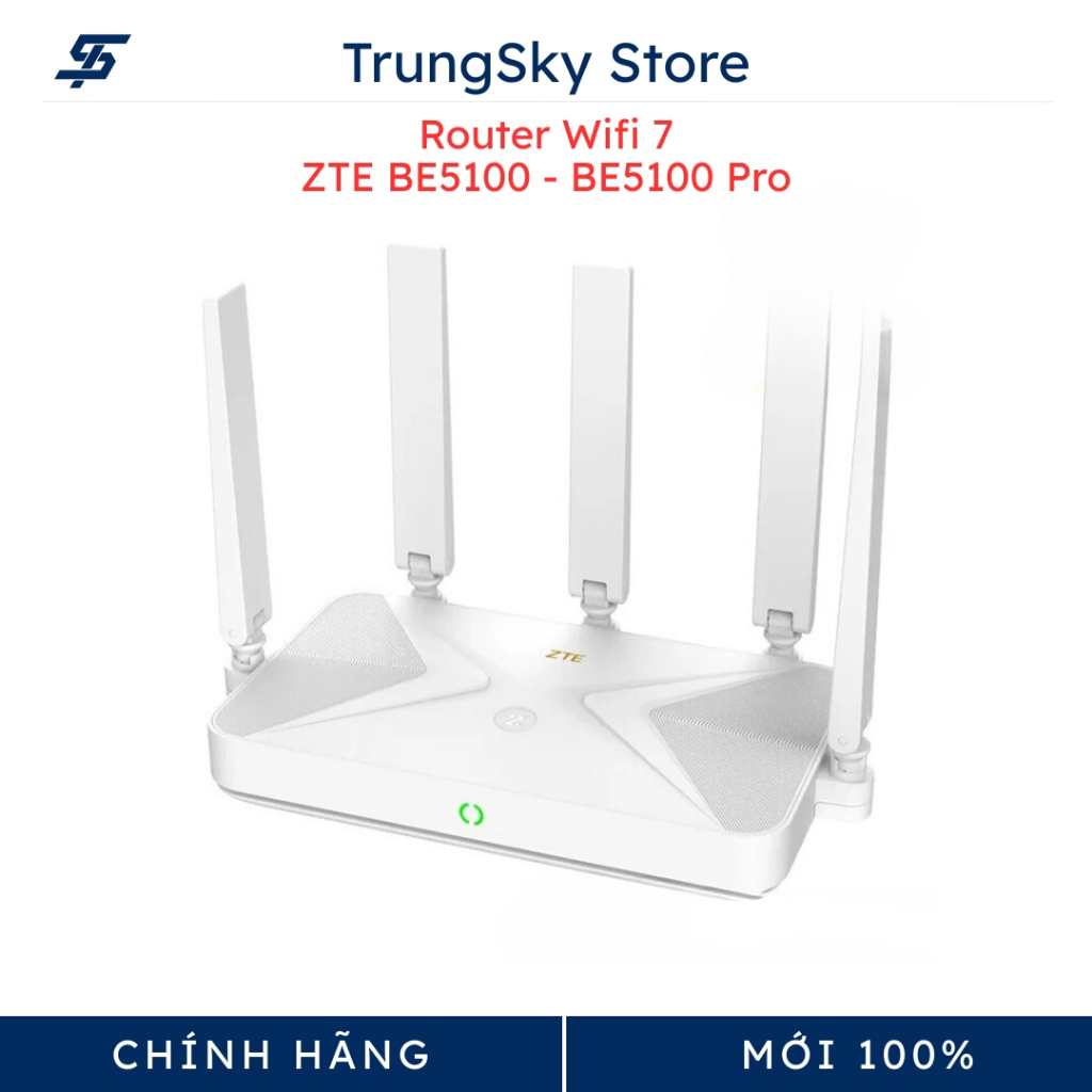 Bộ phát Wifi 7 Router ZTE BE5100 - BE5100 Pro WAN 2.5G Mesh