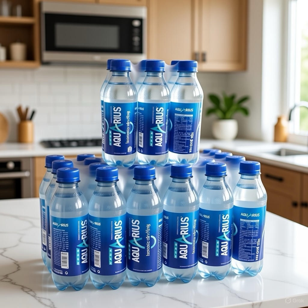 Nước uống vận động AquaRius thùng 24 chai 390 ml - Nước ngọt có ga, nước điện giải