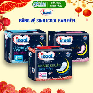  Băng Vệ Sinh Ban Đêm Icool dài 29-35Cm Chống Tràn Hiệu Quả Thấm Hút Tốt Combo 6 Gói