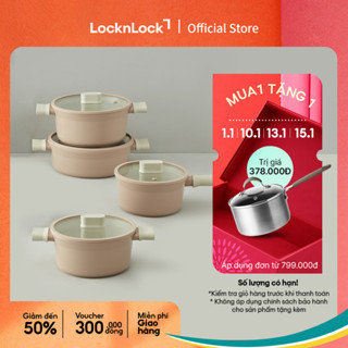  Nồi nhôm chống dính Suit Lock&Lock  Có thể sử dụng bếp từ  - Màu hồng - CSU1 