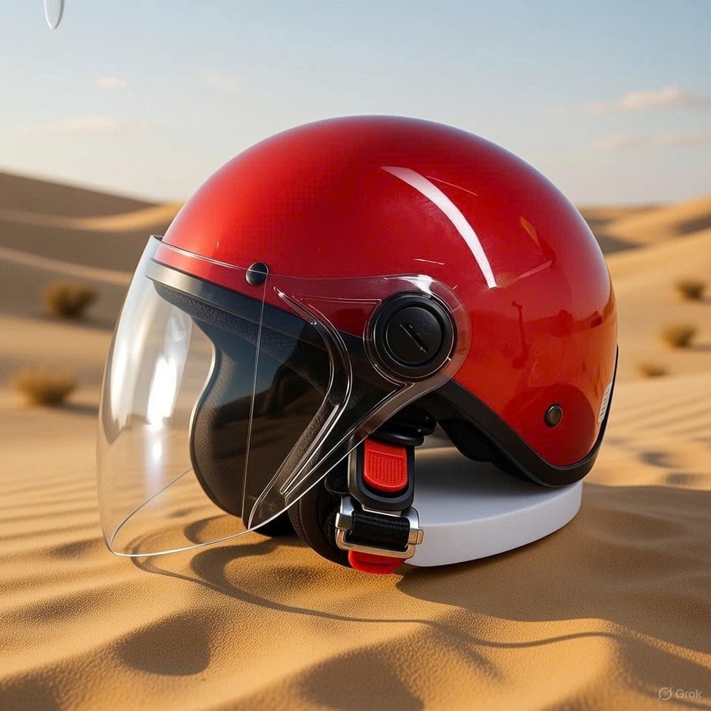 GRO HELMET, Mũ bảo hiểm nửa đầu có kính chính hãng bảo hành 12 tháng