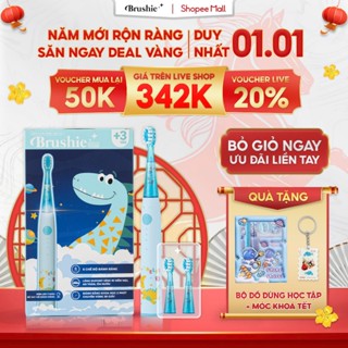  Combo bàn chải điện Brushie Kids và Set 2 đầu bàn chải thay thế tiện lợi 