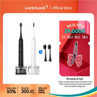  Bàn chải đánh răng điện Lock&Lock 4 chế độ chống nước sạc không dây ENR346  màu trắng & màu đen  