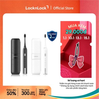  Bàn chải đánh răng điện LocknLock Electric toothbrush ENR386 5 chế độ linh hoạt kèm hộp đựng bàn chải - 2 Màu 