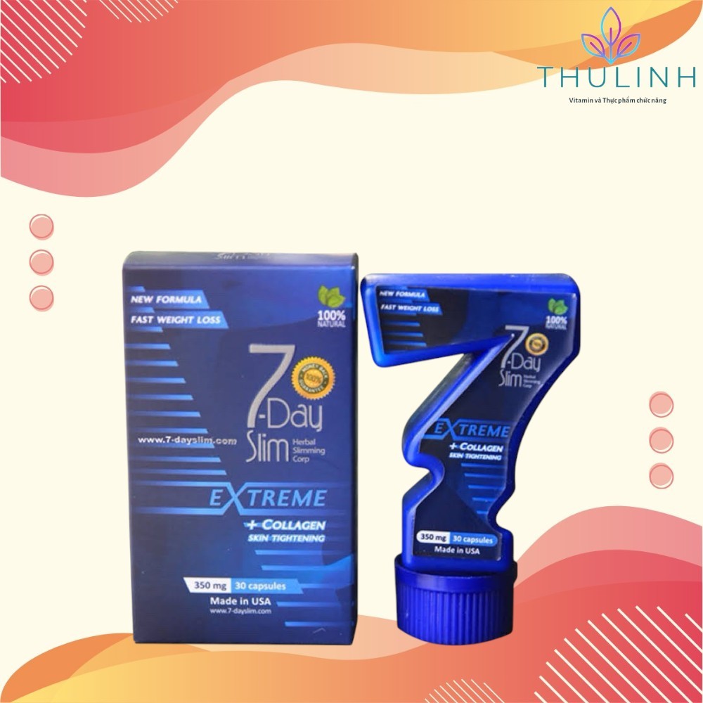 Viên uống Giảm cân 7-Day Slim  - Hộp 30 viên