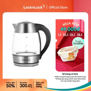  Ấm đun nước dùng điện bằng thủy tinh thương hiệu Lock&Lock EJK341 1.8L 