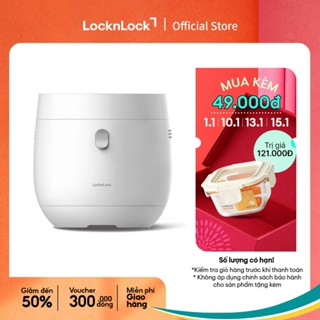  Nồi cơm điện tử LocknLock Pearl rice cooker 1L EJR376WHT hẹn giờ giữ ấm 12h 