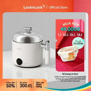  Nồi điện đa năng LocknLock Digital multipot EJP386IVY dung tích 1.6L kèm xửng hấp giữ ấm và hẹn giờ 