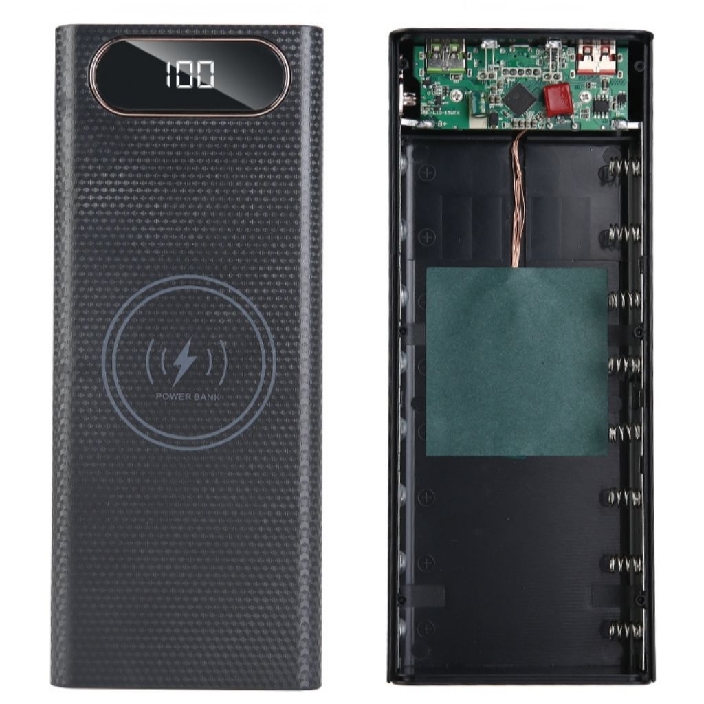 Box Sạc Dự Phòng ( Không Có Pin ) 8 Cell 27100 Sạc Nhanh 22,5W Sạc Nhanh Không Dây 15W