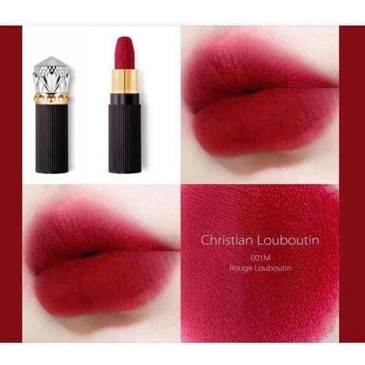 Son Louboutin lipstick velvet matte on the go rouge Louboutin 001M - màu đỏ thuần