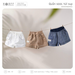 HRNEE Quần sooc / quần short túi sup thương hiệu Hrnee cho bé