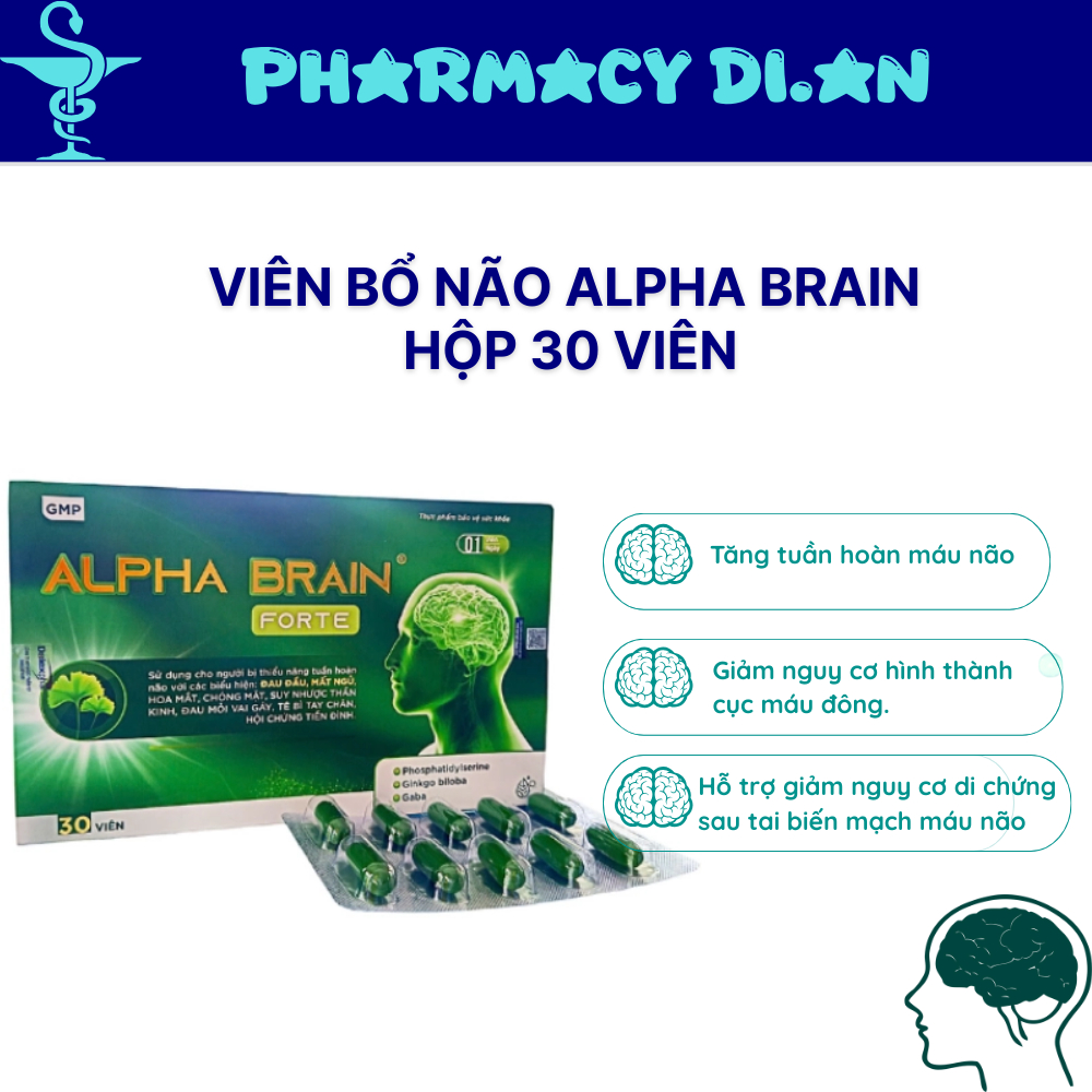 VIÊN BỔ NÃO ALPHA BRAIN FORTE HỘP 30 VIÊN