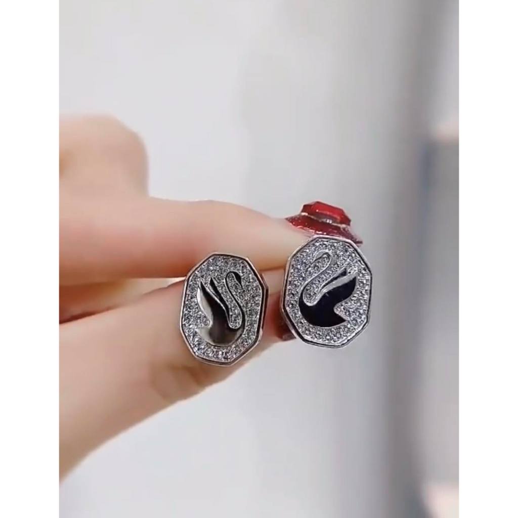 Swarovski - Khuyên tai Swarovski 5621097 Signum thiên nga màu bạc