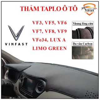  Thảm Taplo Ô Tô VinFast Da Carbon Nhung Lông Cừu Cao Cấp Limo Green VF3 VF5 VF6 VF7 VF8 VF9 VFe34 Fadil Lux SA 