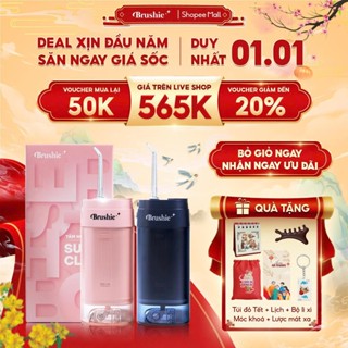   GIÁ 619K TẠI LIVE  Tăm nước Brushie Super Clean phiên bản cải tiến mới nhất 2025 tăm nước du lịch Flossie 
