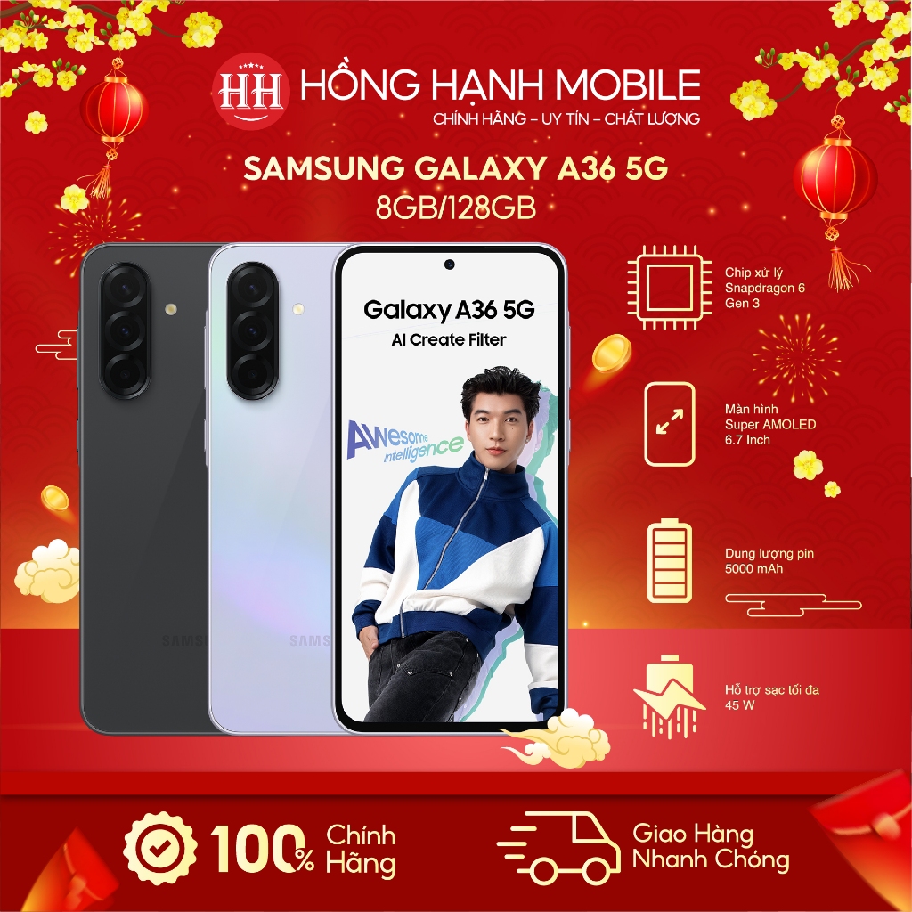 Điện Thoại Samsung Galaxy A36 5G 8GB/128GB - Hàng Chính Hãng | BigBuy360 - bigbuy360.vn