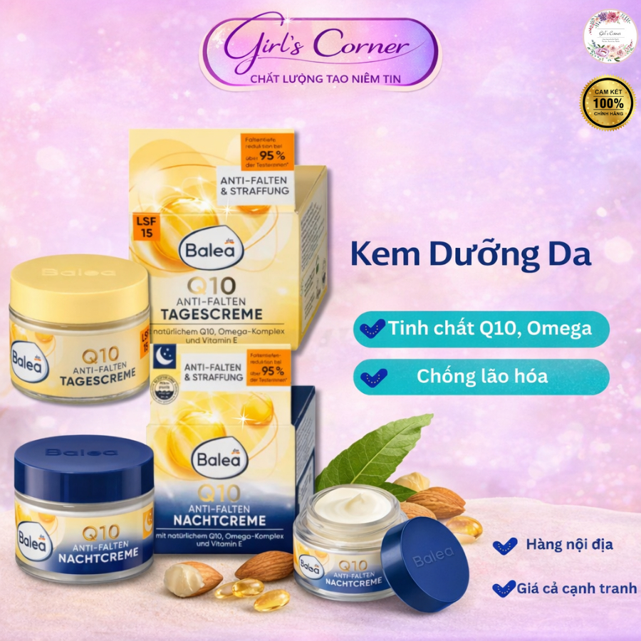 Kem Dưỡng ẩm, kem dưỡng da Balea Q10 [Khuyến mại]