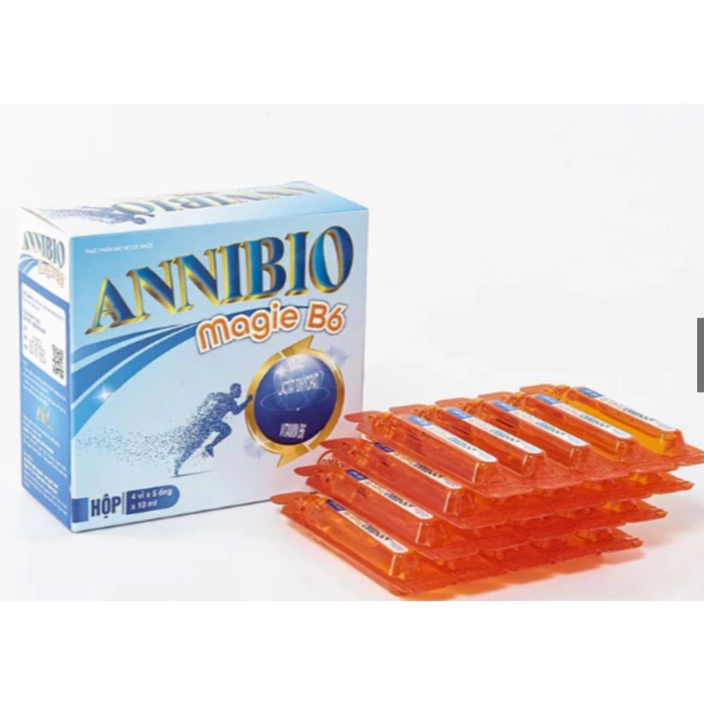 ANNIBIO Magie B6 ( Hộp 20 ống ) Hỗ trợ cải thiện suy nhược thần kinh, giảm mệt mỏi, hạn chế đau dây 