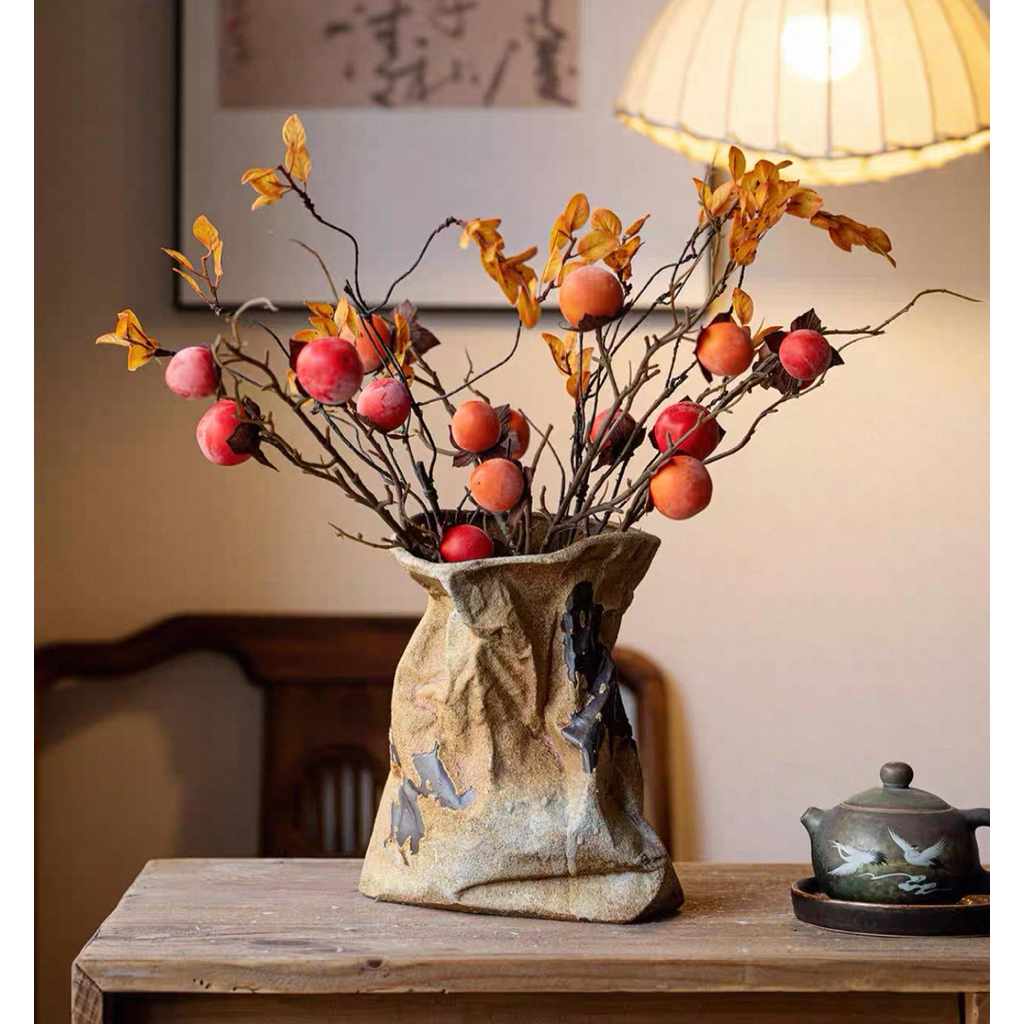 Bình gốm  Kane Bukuro phong cách Nhật Bản Cao Cấp / Kane Bukuro Vase