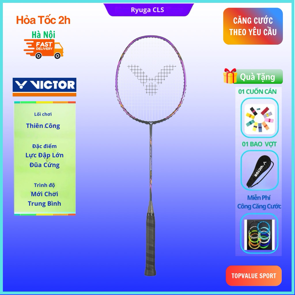 ✅【Chính Hãng】 Vợt cầu lông Victor Ryuga CLS hàng chính hãng tặng bao da và cuốn cán, căng cước theo 