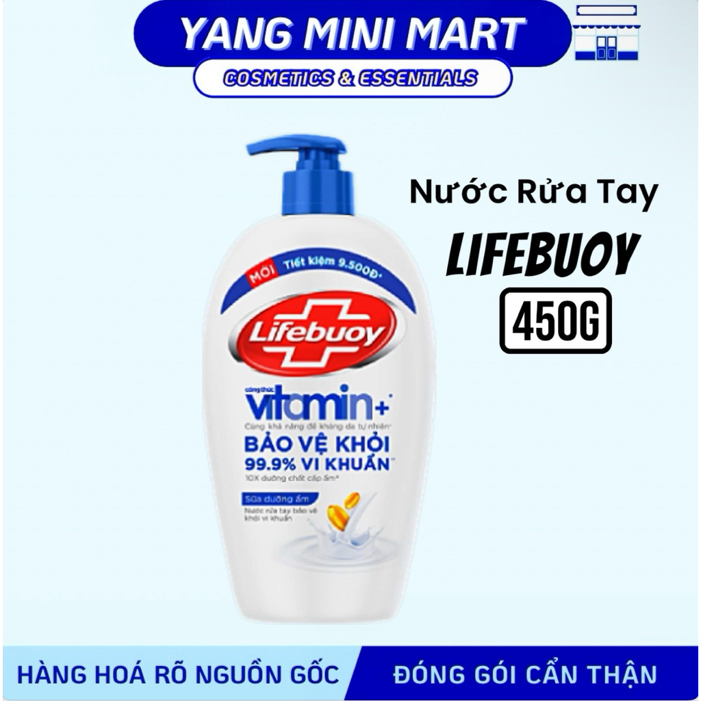 Nước Rửa Tay Lifebuoy 450G - Lifebuoy Vitamin Sữa Dưỡng Ẩm