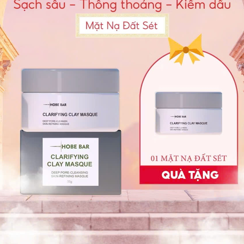 [Pass KOC 99%][Đã Mở Seal] 1 Hộp Mặt Nạ Đất Sét HOBEBAR Làm Sạch Sâu Se Khít Lỗ Chân Lông Cấp Ẩm Cho