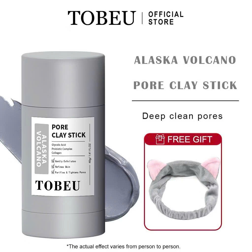 [Pass KOC 99%][Đã Mở Seal] TOBEU Alaska Volcano Pore Clay Stick 40g Làm sạch lỗ chân lông, kiểm soát