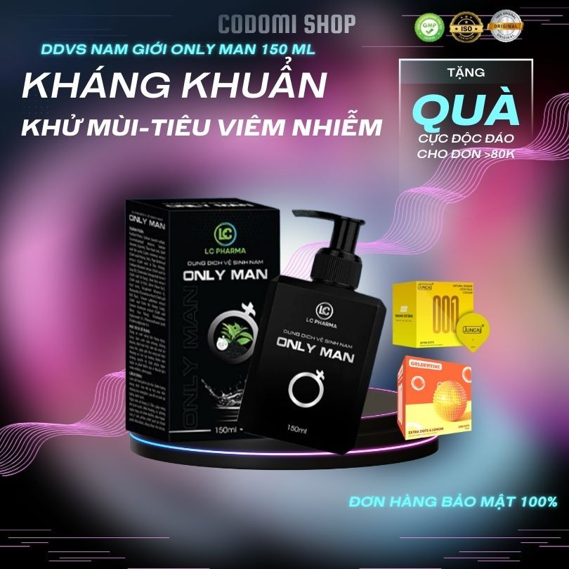 [Quà tặng 1 chiếc bcs random] Dung dịch vệ sinh nam giới ONLY MAN ddvs giảm viêm ngứa 150ml