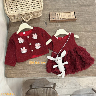 set váy dạ cho bé gái cao cấp